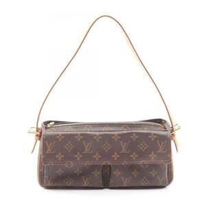 LOUIS VUITTON Authentic Brown Monogram Leather Shoulder Bag